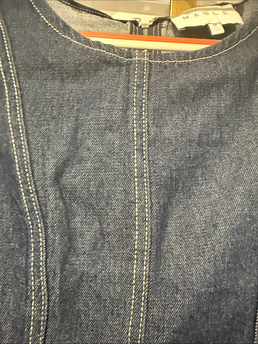 Women's Dark Blue Denim Wide-Leg Two piece outfit - Picture 3 of 9